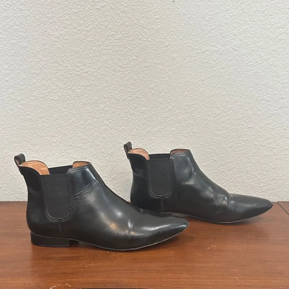 Madewell The Nico Ankle Booties in black leather